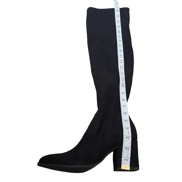 NEW Marc Fisher Black Faux Suede Over-The-Knee Boots Narrow Calf - Picture 11 of 15